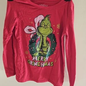 jumping beans Red Long-Sleeve Grinch Graphic Tee